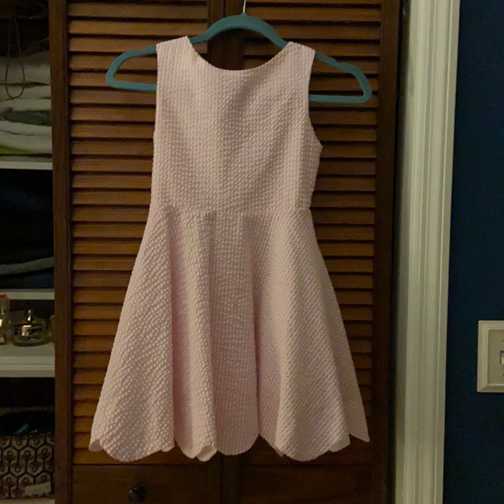 Pink seersucker dress
